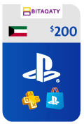 بطاقة بلايستيشن نتورك - بطاقة 200 دولار (المتجر الكويتي)